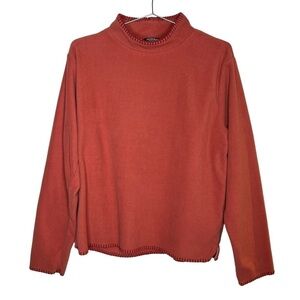 WOOLRICH Mock Neck Fleece Pullover Layering Grenadine